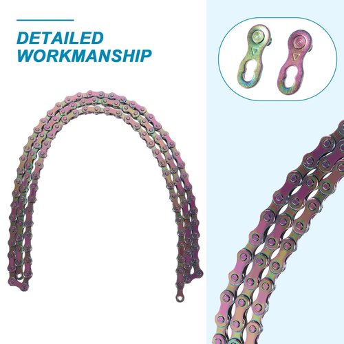 Toddmomy Bicycle Mountain Single Speed Chain High-Speed Cycling Chain for Road Mountain Racing Cycling