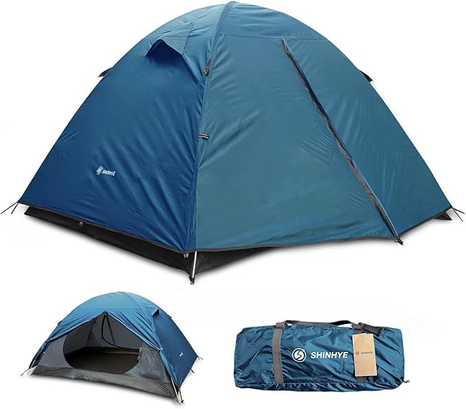 Backpacking Tent for Camping 2/3/4 Person Hiking Ultralight Tent for Waterproof Windproof Outdoor Two Doors Tents Easy Quick Setup Lightweight Tent Instant Tent