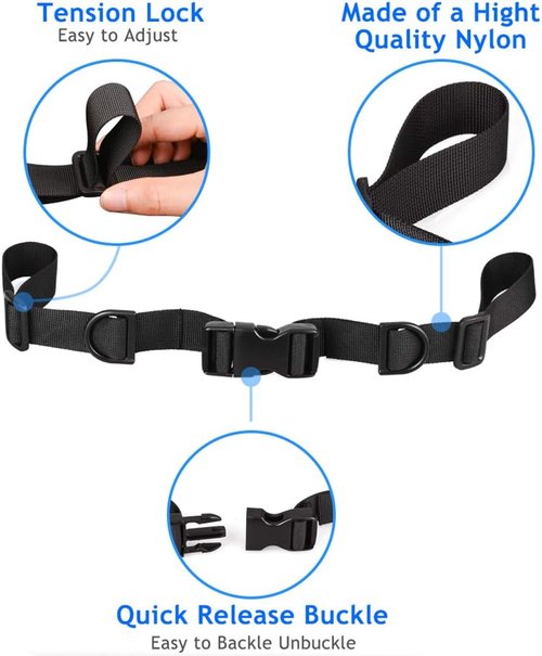 Backpack Chest Strap [2 Pack] Heavy Duty Adjustable Backpack Sternum Strap Chest Belt with 10 Pieces Zipper Pulls