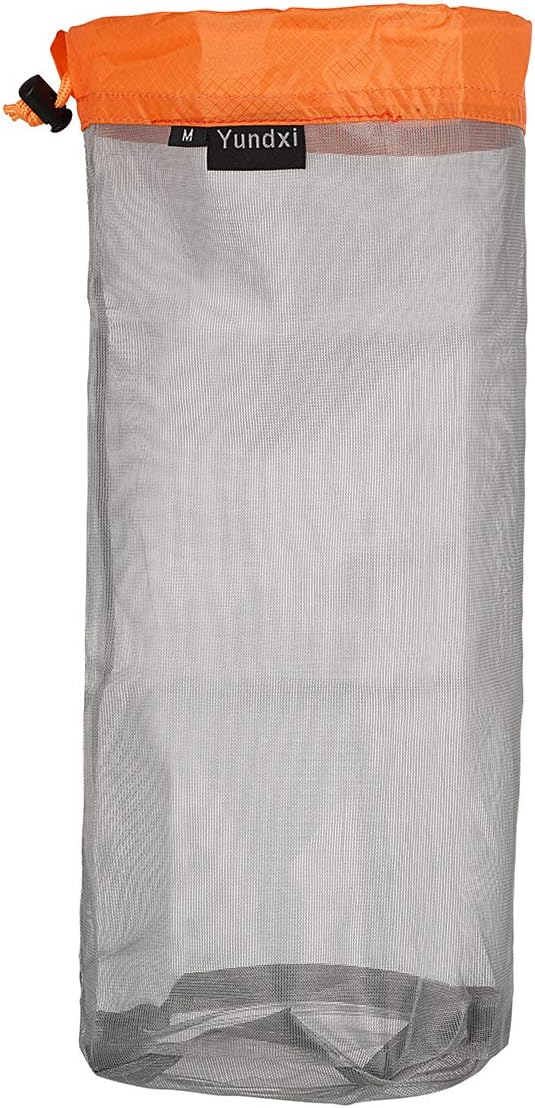 Ultra Light Stuff Sacks Nylon Mesh Drawstring Storage Bag S M L XL XXL for Camping Travel Hiking Outdoor Sports