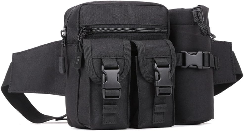 UNISTRENGH Tactical Fanny Packs Pouch With Water Bottle Pocket Holder Waterproof Molle Waist Pack Hip Belt Bag (Desert Camo)