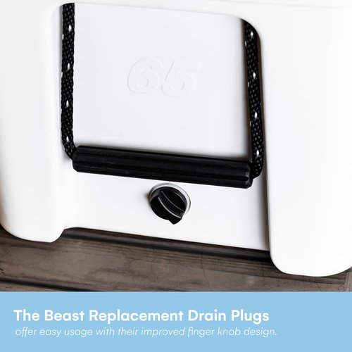 BEAST Cooler Accessories 2 Pack Drain Plug Replacement, Leak Proof, Compatible with RTIC, ORCA, Yeti Cooler, Tundra Coolers and Tank Ice Buckets, 3 x 1.5 x 1.5 inches