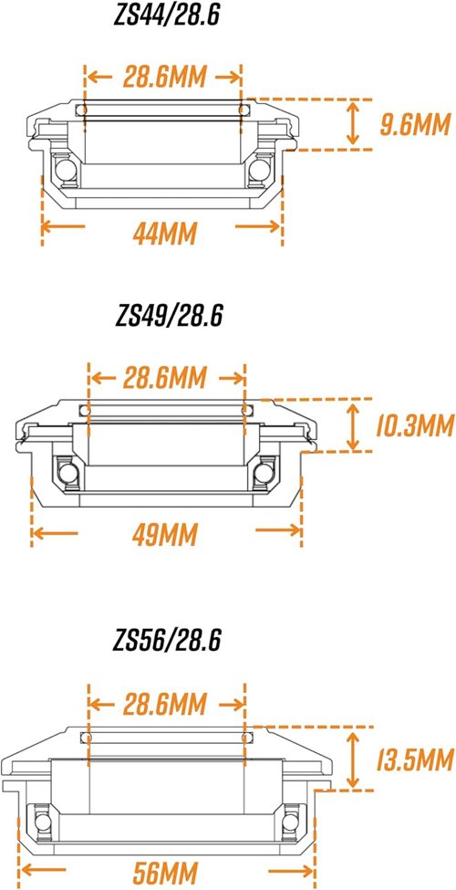 Funn Descend ZS44/28.6 Top Steering Set with Zero Stack Oblique Contact Bearings for Mountain Bike, Mountain Bike, BMX Bike, Road Bike and Gravel Bike
