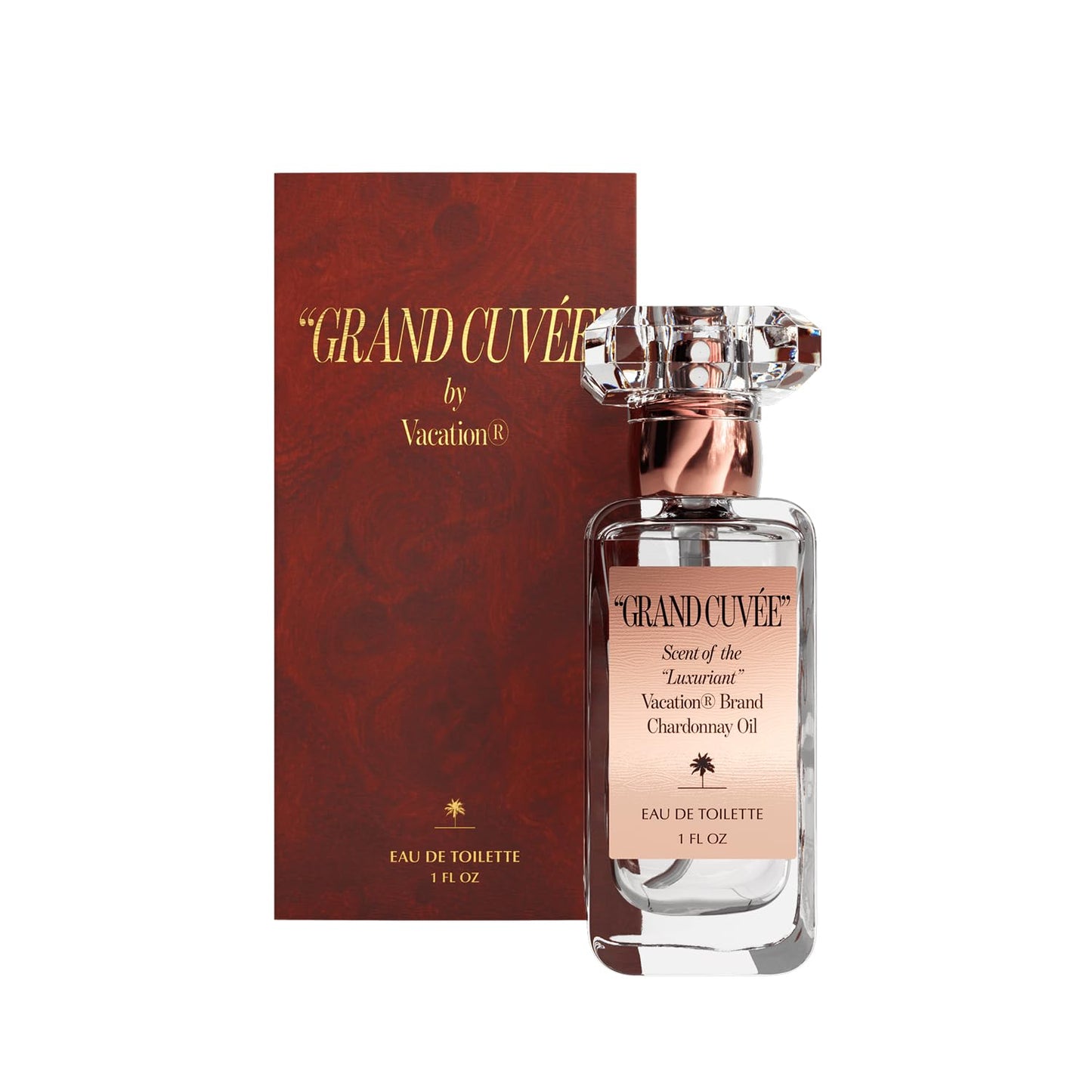 VACATION “GRAND CUVÉE” Eau de Toilette Sunscreen, Amber Vanilla Perfume for Women & Men, Unisex Summer Scent with Argan, Peach, Cedarwood & Vanilla Bean, 1 Fl. Oz.