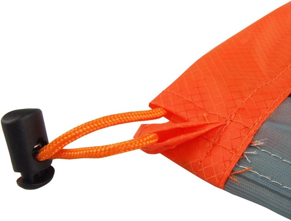 Mesh Stuff Sack Light Weight Nylon Mesh Drawstring Storage Bag for Travelling Hiking Camping Stuff Storage(Orange M)