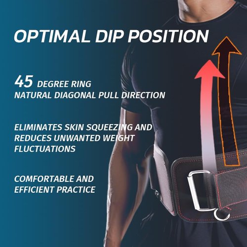 Dip Belt for Weight Lifting, Workout Belts for Men Women, Weight Lifting Belt with Extension Straps, Belt Squat Attachment Deadlift Squat Workout Home Gym Waist Dip Belt Fitness for Strength Training, Bodybuilding Powerlifting Weightlifting