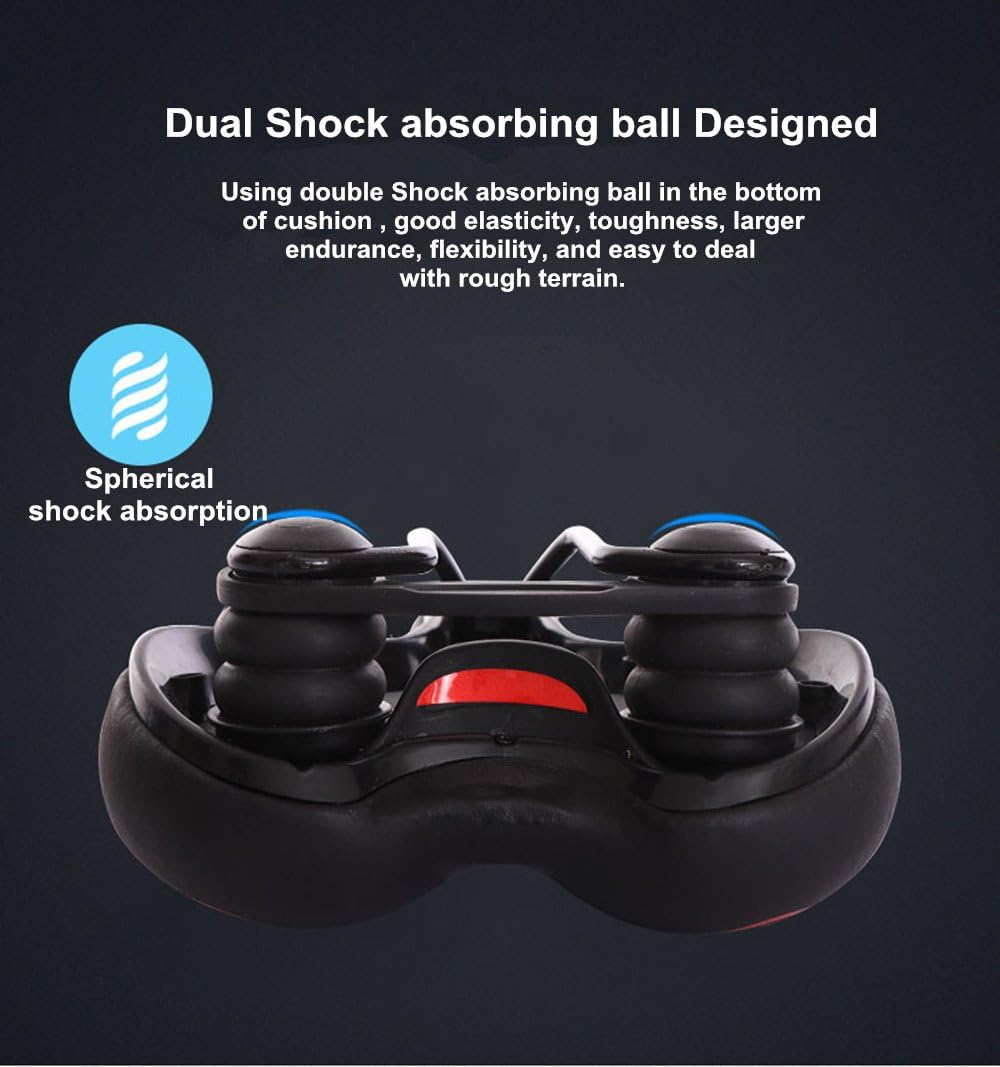 UNISTRENGH Big Bum Bike Saddle Seats Cruiser Suspension Shock Absorbing Ball Extra Wide Silica Gel Padded Cushion Bicycle Cycling