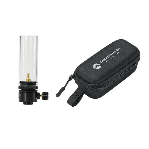 Campingmoon Camping Gas Lantern Gas Lamp Portable Outdoor Dreamlike Candle Black Camping Tent Lantern Glass Lantern