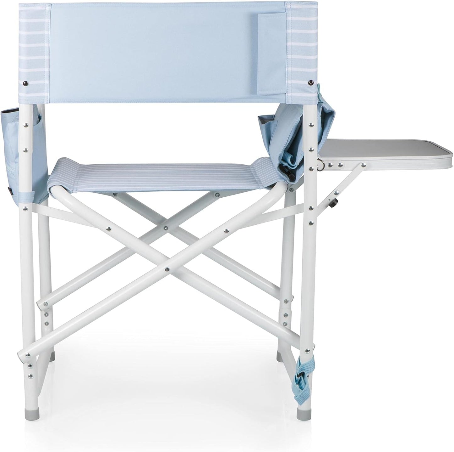 Picnic TIME Outdoor Directors Chair with Side Table, Beach Chair for Adults, Camping Chair with Table