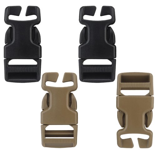 SCORYULE 4pcs 1"/2.5cm Buckle, Quick Attach Surface Mount Buckle, Secure & Reliable, Tactical Mil-spec, MOLLE PALS Webbing, Hunting Vest Modular Attachment Point