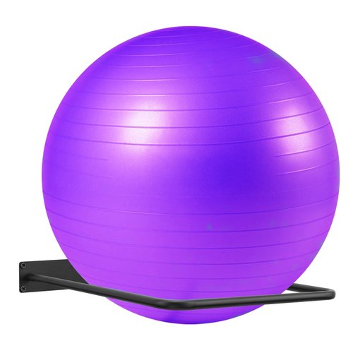 DNYLHRLZ Large Stability Ball Wall Rack - Yoga Ball Storage Rack for Studio, Gym or Home (1 Black)