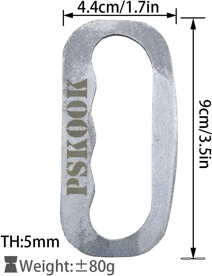 PSKOOK Flint and Steel Single High Carbon Steel Fire Striker English Flint Stone Emergency Jute Tinder Bushcraft