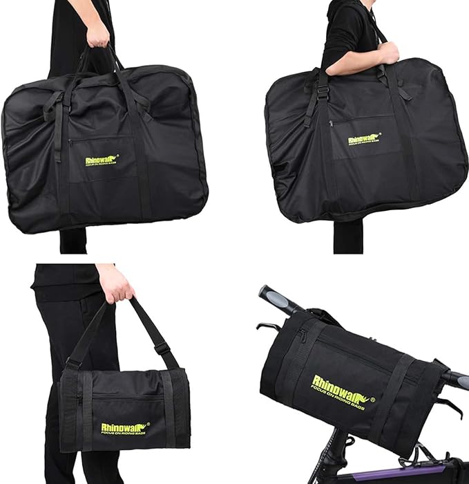 Rhinowalk 20/26inch Folding Bike Bag Waterproof Biycle Travel Case Carrying Case Outdoors Bike Transport Bag for Car Train Air Travel