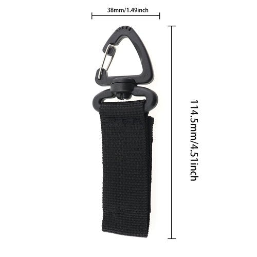 KKUANG 3PCS Outdoor Tactical Backpack with 360 Rotating Triangle Buckle, Multi-Functional Mountaineering Buckle, D-Ring Keychain for Camping, Hiking & Construction Work