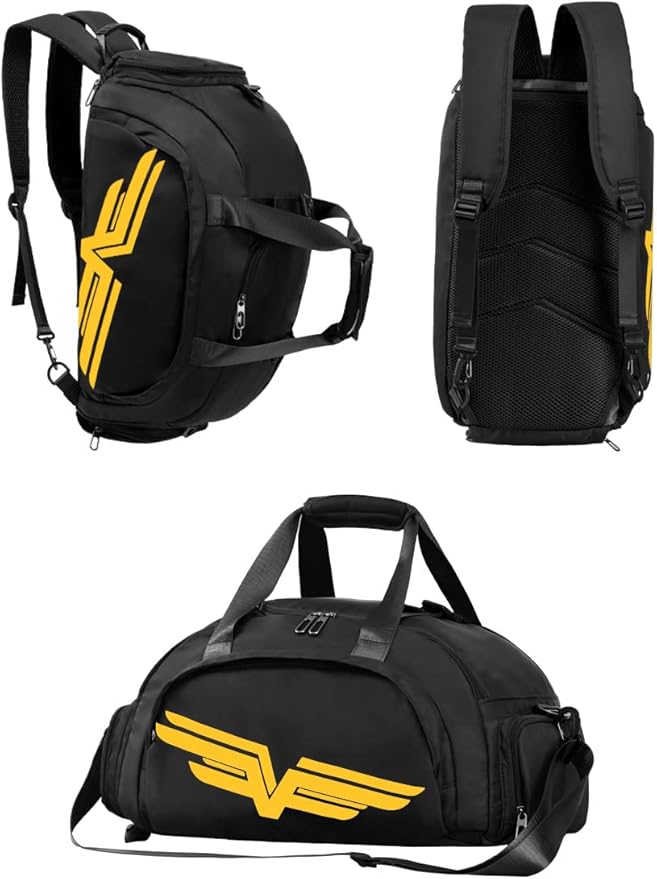 FIORETTO 30L Sports Gym Duffle Bag with Wet Pocket & Shoe Compartment, Weekender Hospital Overnight Bag for Women, Sports Holdall Backpack