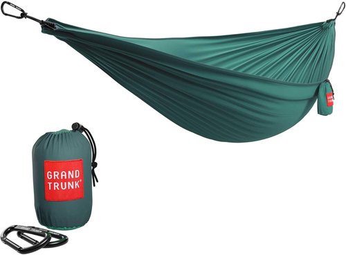 Grand Trunk | Ultralight Camping Hammock | Best Single Size Starter Hammock | Portable for Camping, Hiking, Backpacking, Beach, & Travel (Blue)