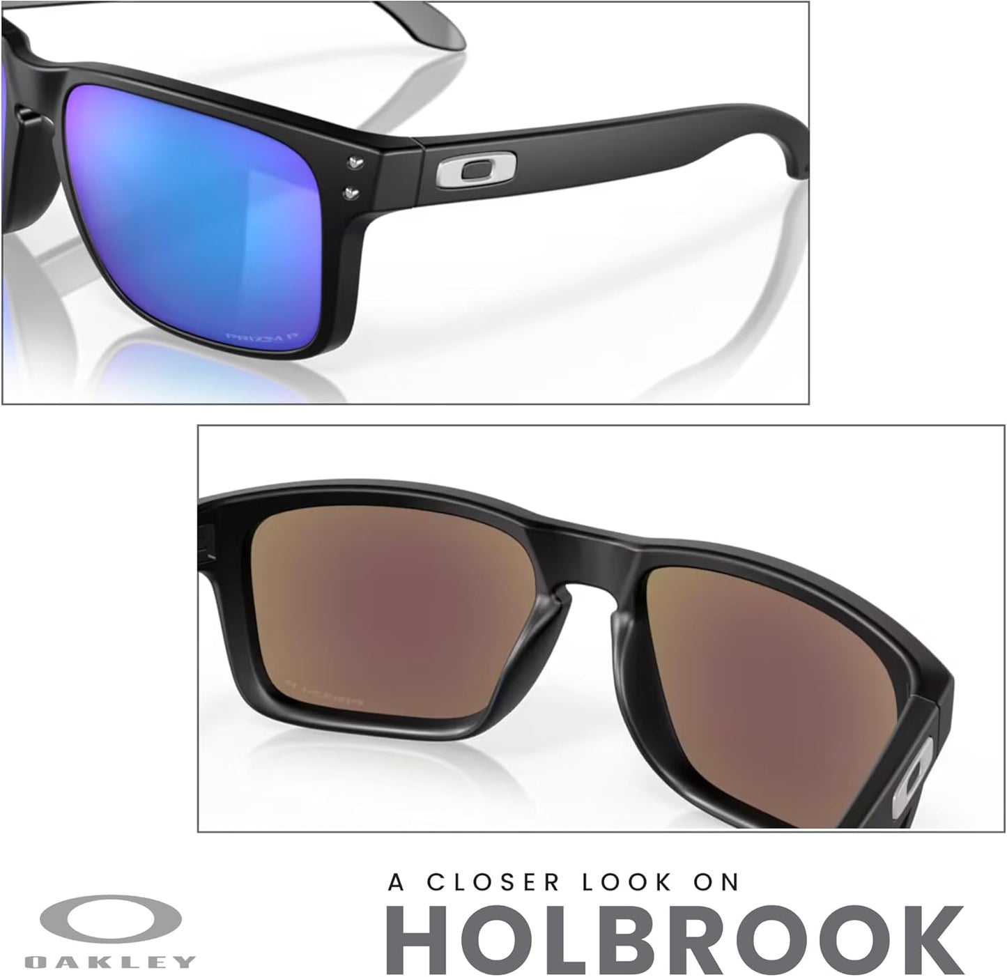 OAKLEY Holbrook OO9102 Square Sunglasses for Men+ Bundle Accessory Leash Kit, Microfiber Pouch