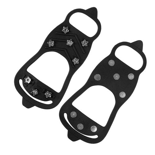 Shoe Spikes for Snow and Ice Snow Spikes for Shoes Ice Cleats for Shoes and Boots Ice Shoes Grippers (Black)