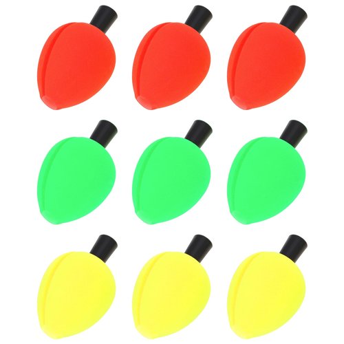 OriGlam 9pcs Fishing Bobbers Fishing Floats Foam Strike Indicators, Float Foam Fishing Bobbers Floats Fly Fishing Float, Floating Bobber Indicators for Trout Catfish Freshwater Saltwater