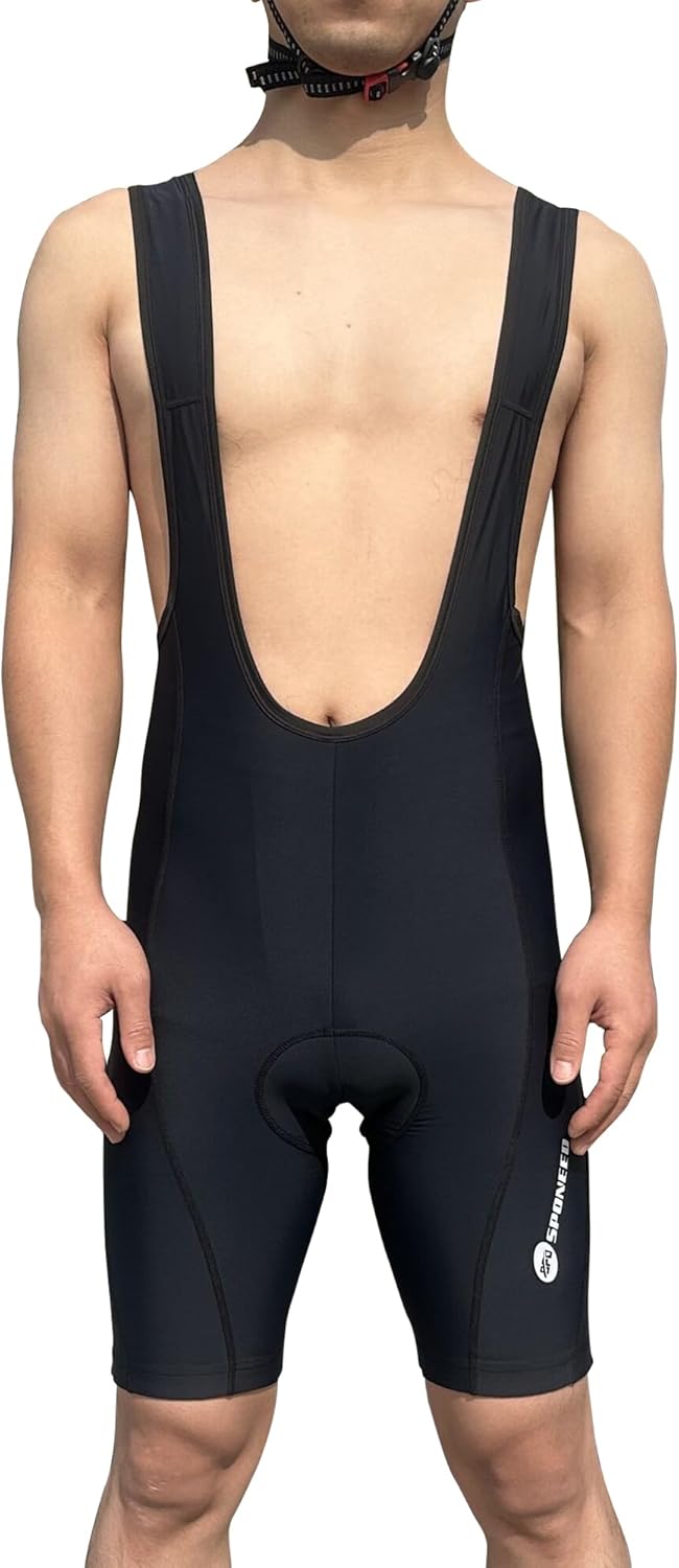 sponeed Cycling Bib Shorts Men Biker Bibs for Men Padded Breathable Racing Shorts UPF 50+