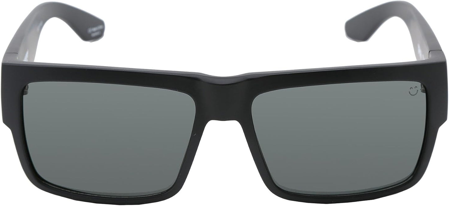 Spy Optic Cyrus Sunglasses Matte Black with Grey Green Lens + Spy Sticker