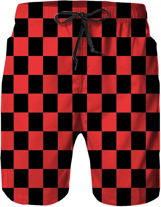Mens Swim Trunks with Mesh Lining,Quick Dry Swimsuit Board Shorts Beach Pants Swimwear Bathing Suits