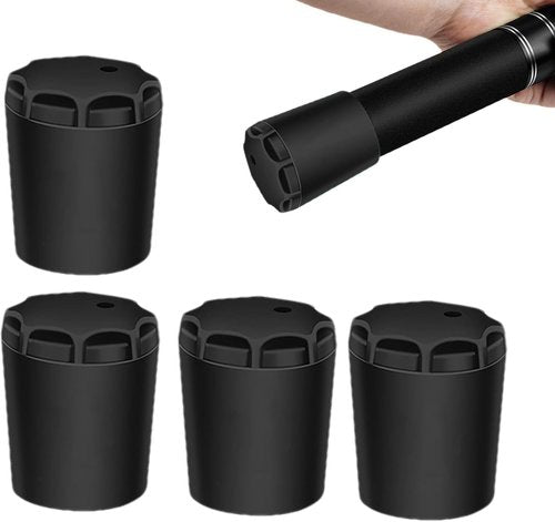 4Pcs Black Fishing Rod Butt Cushion - Fishing Rod End Caps | Fishing Rod Seat Cushions | Silicone Fishing Rod Protector | Fishing Seat Protector Gimbal End Cap for Fishing Rods and Accessories