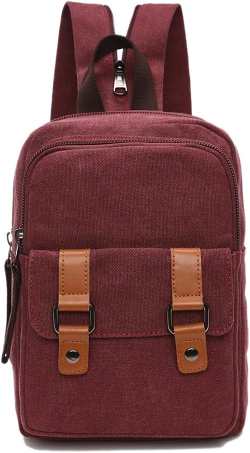 Arbag Small Cute Backpack Vintage Casual Canvas Shoulder Bag Daypack 8528bag,Grey