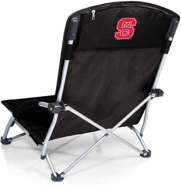 PICNIC TIME NCAA Tranquility Beach Chair with Carry Bag - Low Beach Chair for Adults - Low Lawn Chair