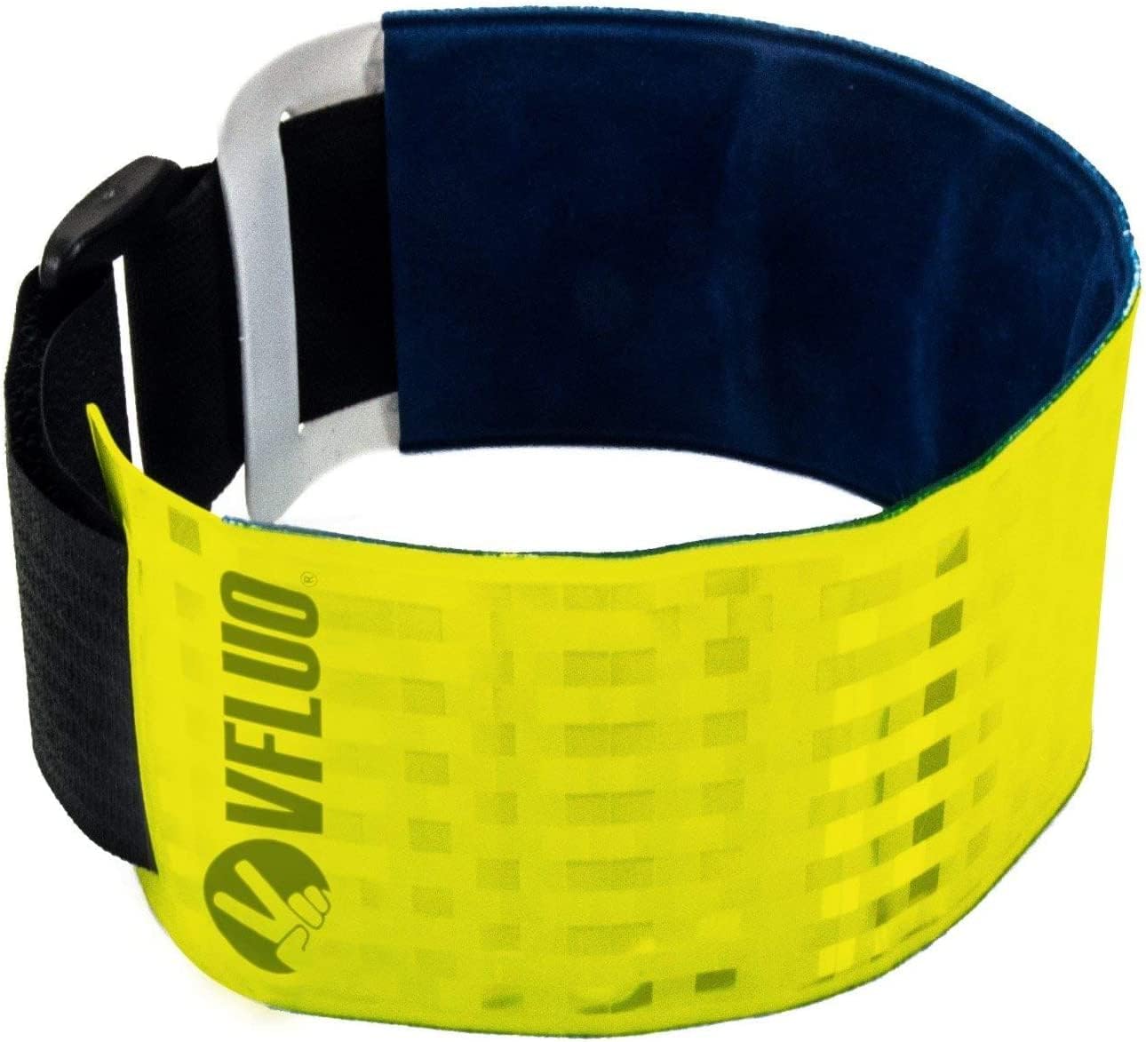 VFLUO - Reflective + reflective Adjustable & Elastic Motorcycle Armband for Motorcycle Jacket, Scooter, Bicycle, Pedestrian - High Visibility - Resistance & Support