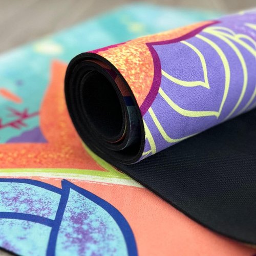 Yoga Mat with colorful Mandala Author´s Design PURA VIDA