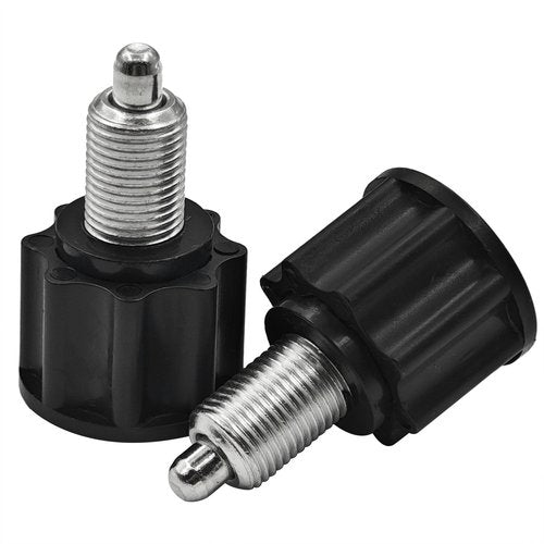 BOKWORE 2 PCS M16 Pop Pull Pin Knob Pull Pin Spring Knob for Fitness Equipment, Bicycle Equipment Exercise Bike Replacement Parts, Black