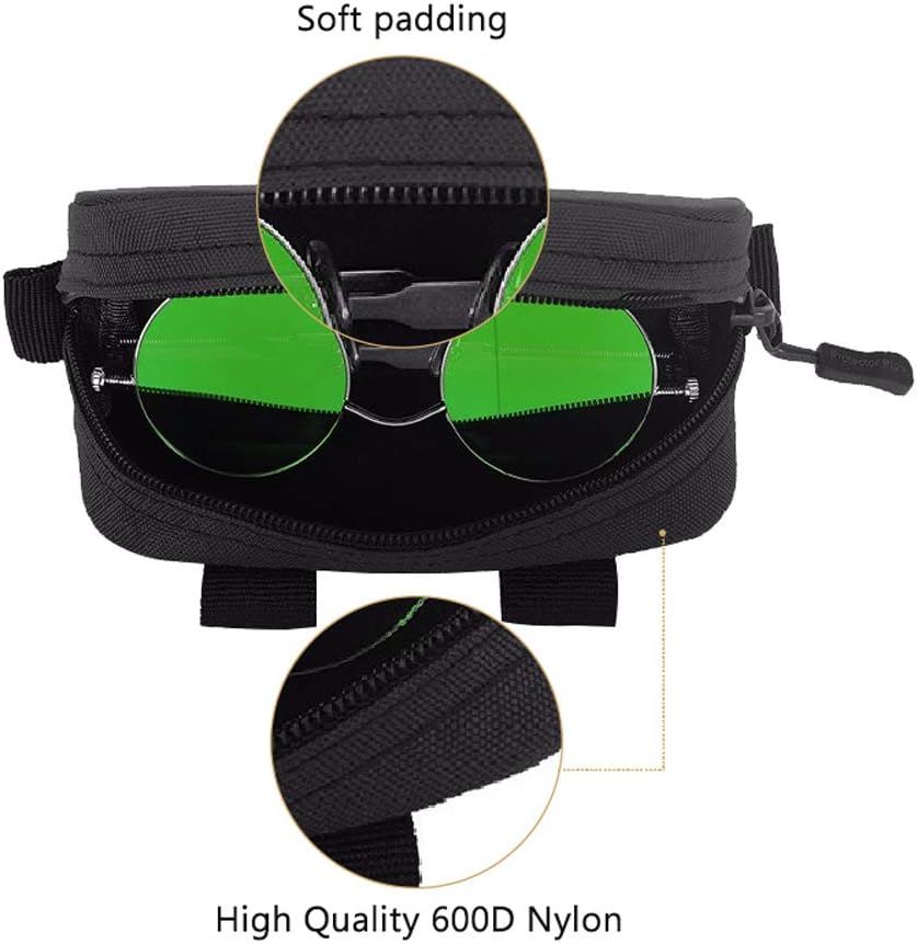 Tactical Molle Sunglasses Case Portable Anti-Shock Clamshell Carry Eyeglasses Hard Case Outdoor Hunting Goggle Mag Pouch