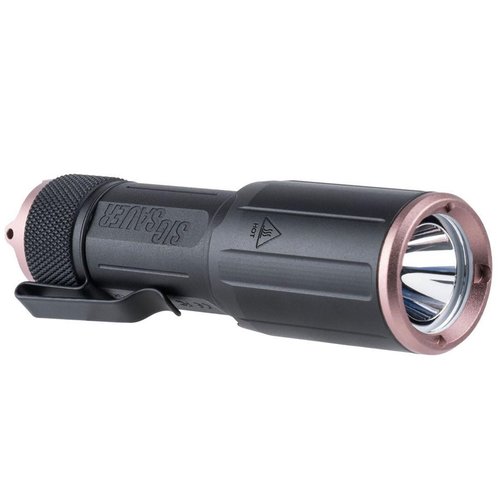 Sig Sauer Foxtrot-EDC 1350 Lumens Durable Waterproof Rechargeable Tactical Handheld Flashlight with Metal Deep Carry Pocket Clip, Compact Rose