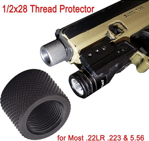 HHLZDHH 4 Pack Thread Protector for .22LR .223, 1/2 x 28 Thread Protector, Durable, Cerakoted Finish