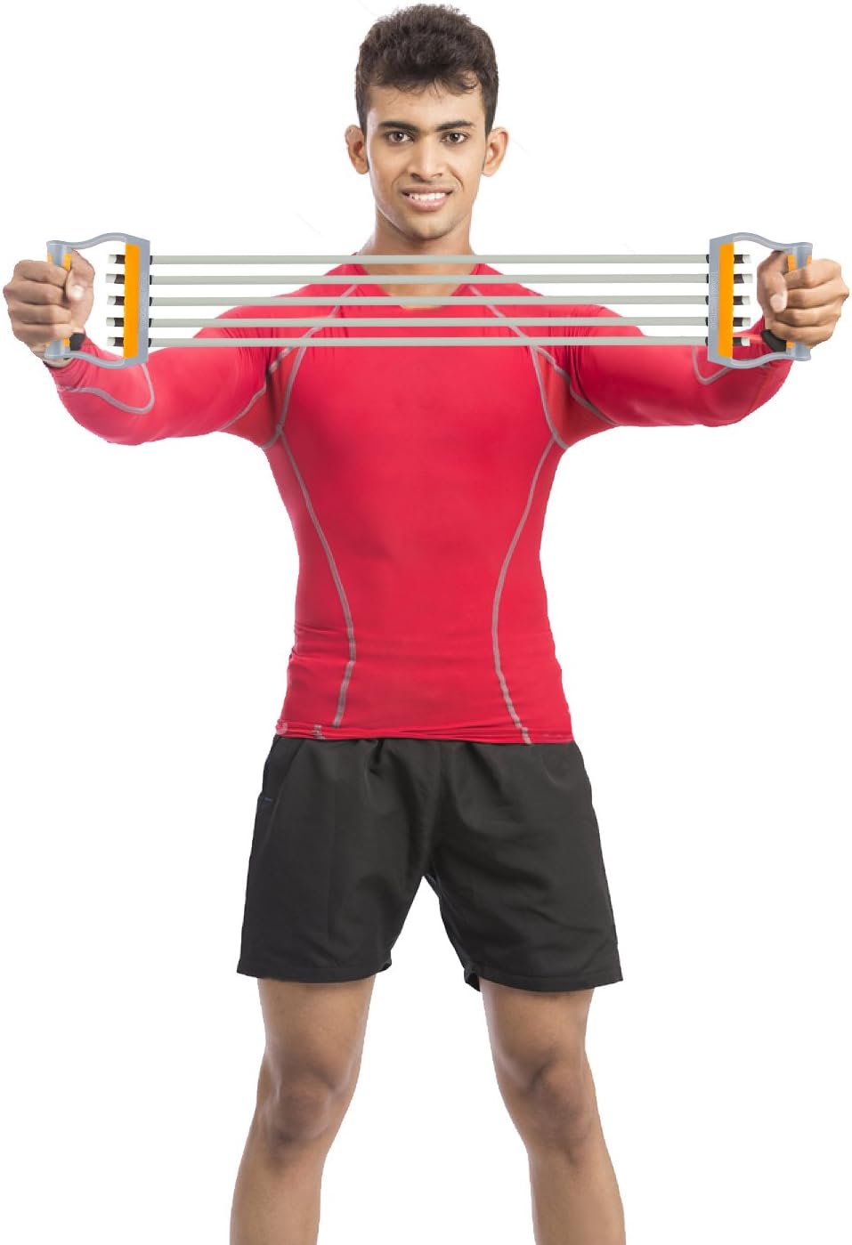 TOCO FREIDO Chest Expander | Arm Training, 5 Tubes Ajustable Arm Strength Trainer, Exercise Resistance Bands for Home Fitness Muscle Training Body Building