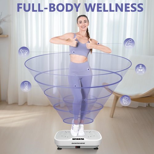 Vibration Plate Exercise Machine, Power Waver Vibration Plate Platform for Lymphatic Drainage, 9 Modes Whole Body Workout Vibrating Fitness Platform for Weight Loss & Shaping (A-2)