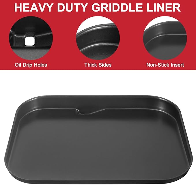Griddle Plate for Ninja Woodfire Outdoor Pro OG800 Series, Flat Top Griddle Plate for Ninja Woodfire Pro Connect XL OG850 OG951 OG952, Non-Stick Griddle Pan, Insert