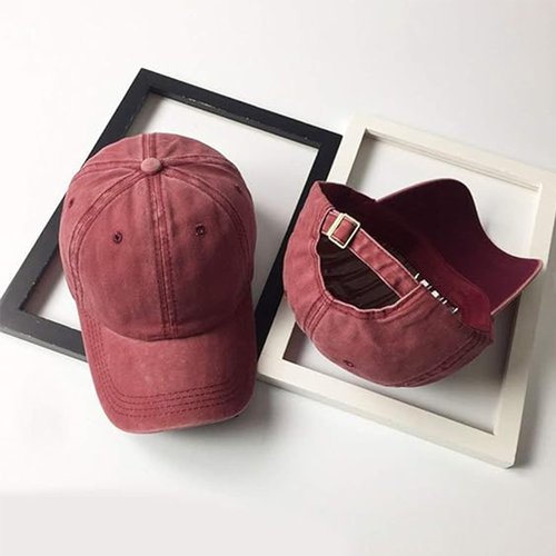 6 Pack Distressed Baseball Cap Washed Cotton Dad Hat for Men Women Black