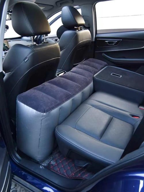 Berocia Heightened Truck SUV Car Air Mattress Back Seat Gap Pad Filler Extender Bed for Dogs Kids Adults Travel Sleeping Legs Foot Rest