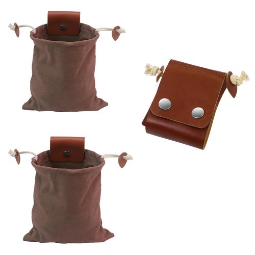 LONG XIN SERIES 2PCS Camping Foraging Bag Canvas Collapsible Mushroom Storage Bags Collapsible Belt Bag for Hiking Beachcombing Treasures Flowers Mushrooms Seashells Handmade