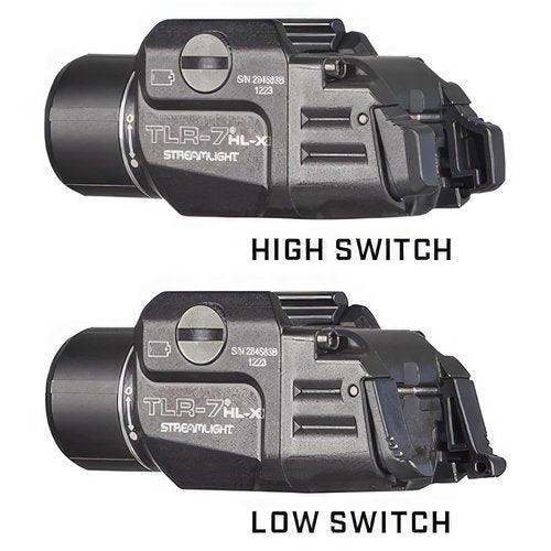 Streamlight 69458 TLR-7 HL-X USB 1000-Lumen 22000 Candela Rechargeable Rail Mounted Weapon Light, Includes Interchangeable High and Low Switches, Black