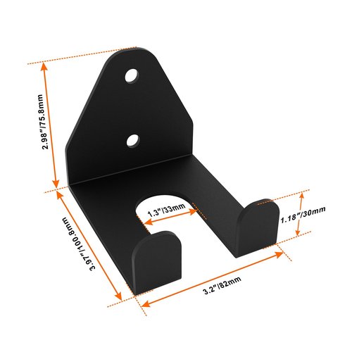 YZZHAJ Olympic Barbell Hanger,Garage Gym Bar Wall Rack,Vertical Barbell Mount Rack,Single Barbell Holder Wall Mount,Space Saving Commercial or Home Gym Accessory,Holds 33mm Bar (1 hook black)