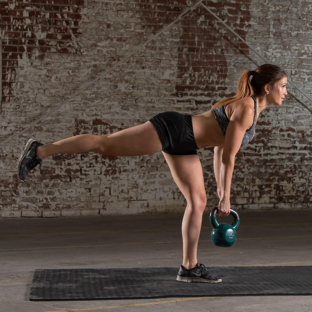 ProsourceFit Vinyl Coated Cast Iron Kettlebells for Full Body Fitness Workouts