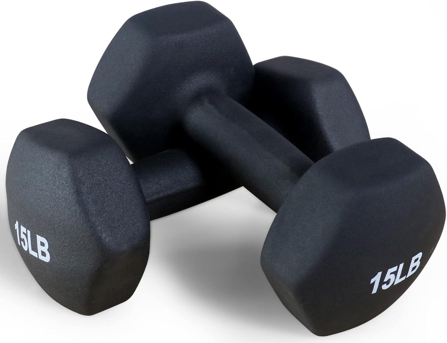 Neoprene Dumbbell Hand Weights, Anti-Slip, Anti-roll, Hex Shape Colorful, Pair or Set with Stand