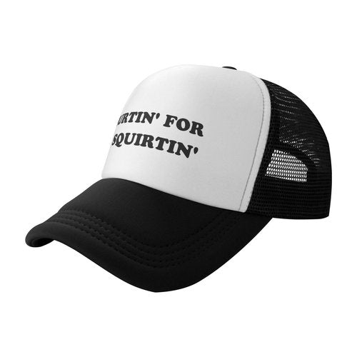 Hurtin for A Squirting Hat Funny Trucker Hats Adjustable Classic Fishing Cap for Men and Women Black