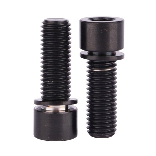 UHDFBDHF Titanium Screw M7x20mm Bolt with Washer Allen Hex Cylindrical Head Bolts for Bicycle Stem Pack of 6 (Black)