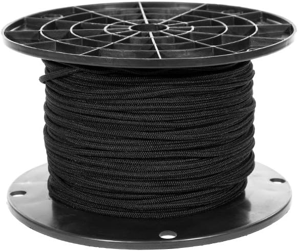 Paracord Planet Black Diamond Weave Shock Cord - Available in 1/8, 3/16, 1/4, 3/8, 1/2, and 3/4-inch Diameters - Various Lengths