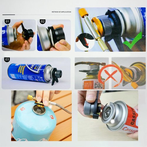 Portable Camping Gas Stove 4800W, Foldable Camp Stove Backpacking Stove with Piezo Ignition for Outdoor Backpacking Hiking and Picnic
