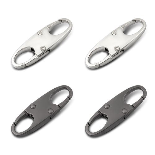 LCCHOLV 4PCS Zipper Clips Anti Theft - Double Opening Small S Carabiner Clip, Zipper Locks Anti Theft, Holding The Zipper Closed for Backpacks/Keychain/Luggage, Zipper Pull Replacement